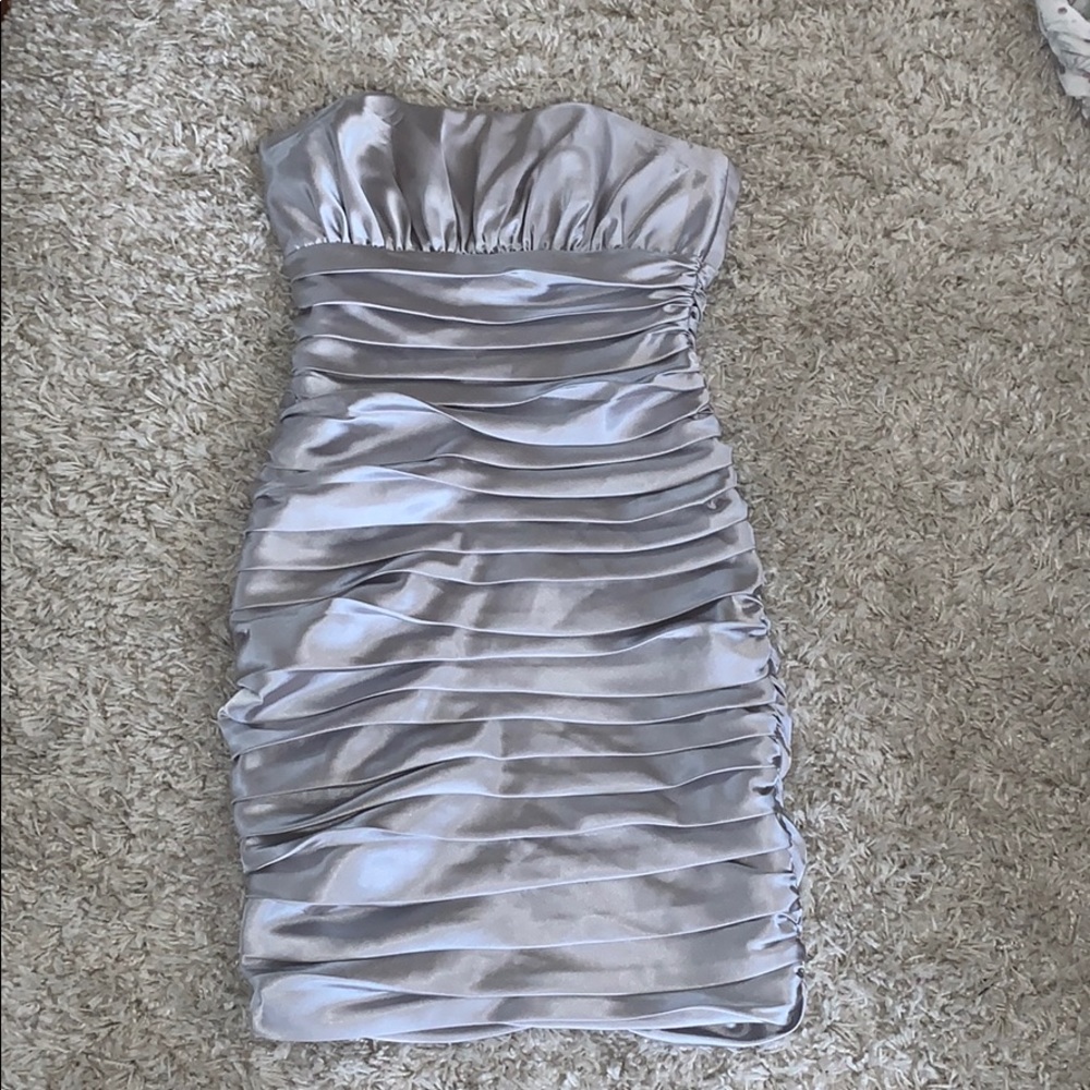 Silver mini dress